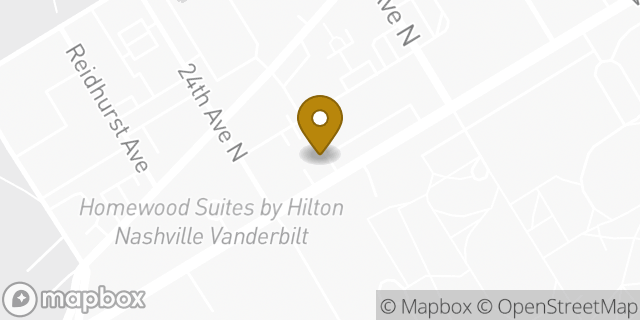 Map showing the location of Papa John's Pizza in Nashville, TN 37203
