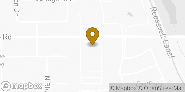Map showing the location of The Church of Jesus Christ of Latter-day Saints in Gilbert, AZ 85234