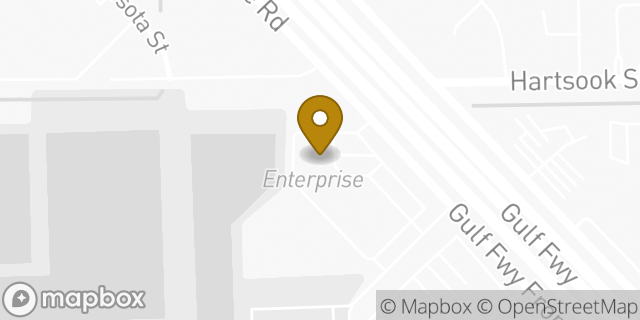 Map showing the location of Enterprise Rent-A-Car in Houston, TX 77034