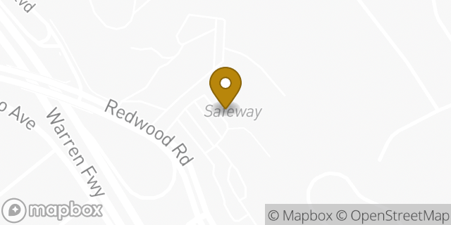 Map showing the location of Safeway in Oakland, CA 94619