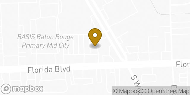 Map showing the location of McDonald's in Baton Rouge, LA 70806