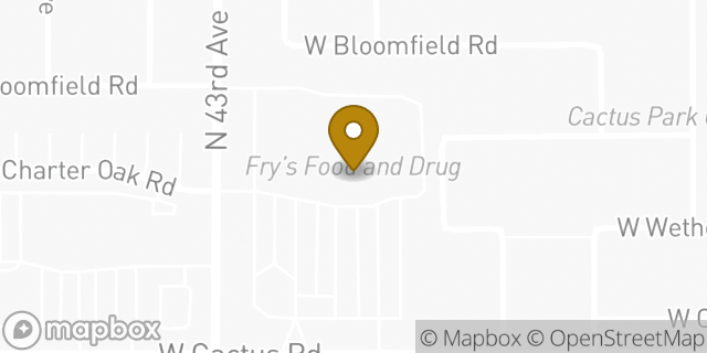 Map showing the location of Starbucks in Phoenix, AZ 85029