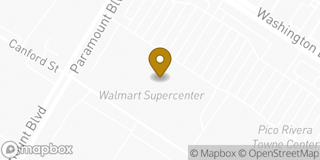 Map showing the location of Walmart in Pico Rivera, CA 90660
