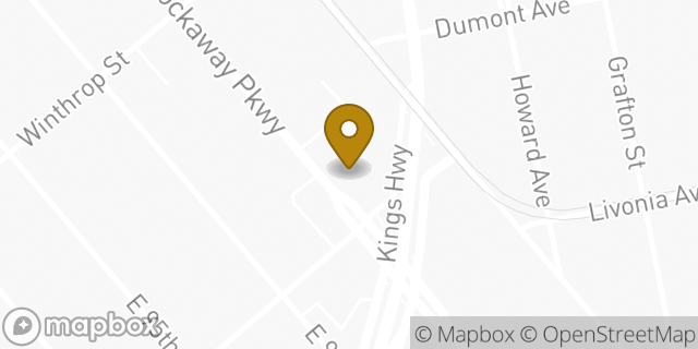 Map showing the location of Dunkin' in New York, NY 11212