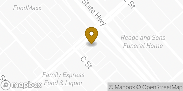 Map showing the location of Subway in Fresno, CA 93706