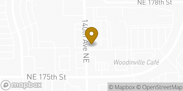 Map showing the location of Starbucks in Woodinville, WA 98072
