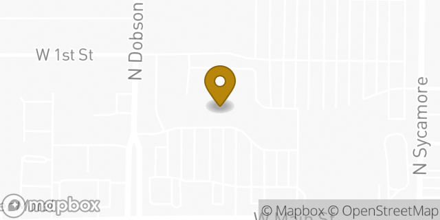 Map showing the location of Coinme in Mesa, AZ 85201