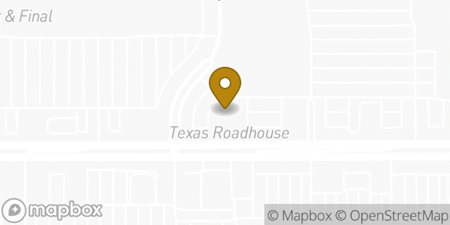 Map showing the location of Texas Roadhouse in Fresno, CA 93711