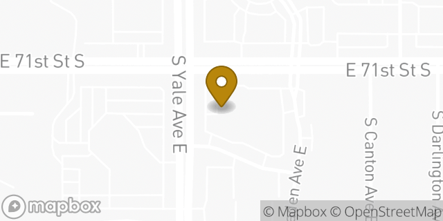 Map showing the location of The UPS Store in Tulsa, OK 74136