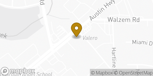 Map showing the location of EZPAWN in San Antonio, TX 78218