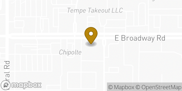 Map showing the location of Banner Physical Therapy - Tempe - East Broadway in Tempe, AZ 85282