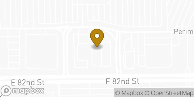 Map showing the location of 82nd in Indianapolis, IN 46250