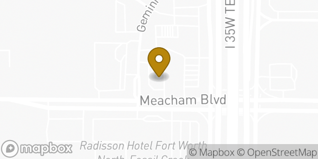 Map showing the location of McDonald's in Fort Worth, TX 76106