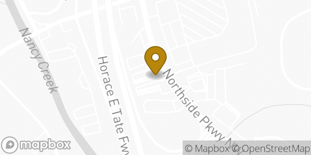 Map showing the location of Starbucks in Atlanta, GA 30327