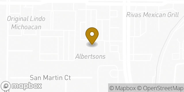 Map showing the location of Albertsons in Las Vegas, NV 89121