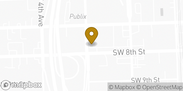 Map showing the location of McDonald's in Miami, FL 33130