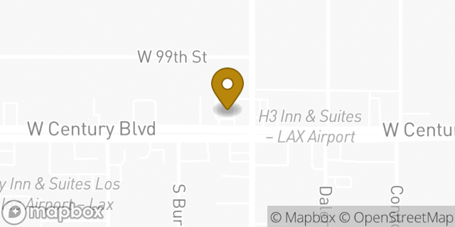 Map showing the location of Starbucks in Inglewood, CA 90304