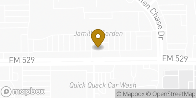 Map showing the location of Starbucks in Houston, TX 77095