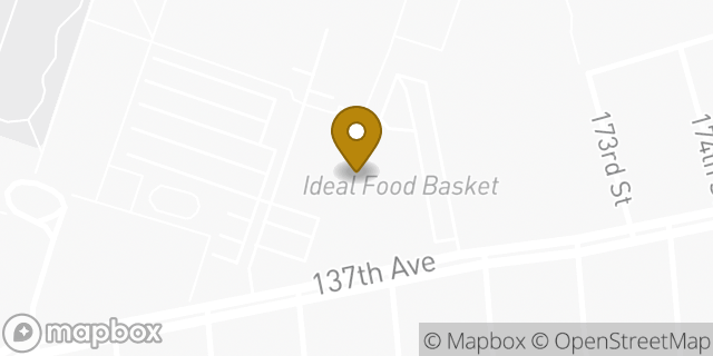 Map showing the location of Dunkin' in Jamaica, NY 11434