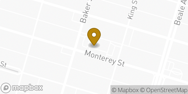 Map showing the location of Bank of America in Bakersfield, CA 93305