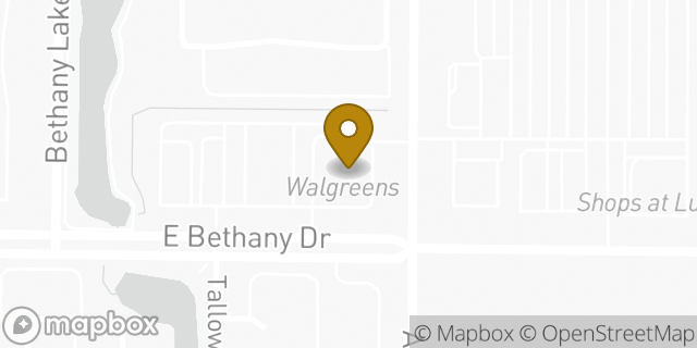 Map showing the location of Walgreens in Allen, TX 75002