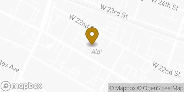 Map showing the location of Aldi in Norfolk, VA 23517