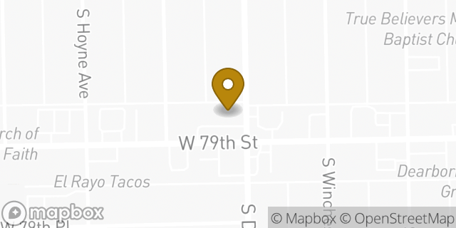 Map showing the location of Citibank in Chicago, IL 60620