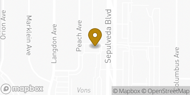 Map showing the location of AutoZone in Mission Hills, CA 91345