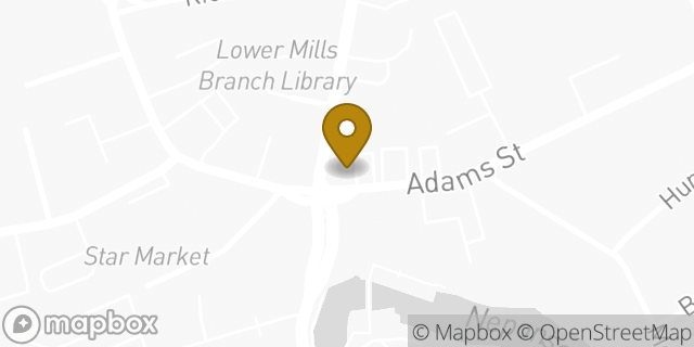 Map showing the location of Dunkin' in Dorchester Center, MA 02124