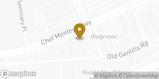 Map showing the location of Enterprise Rent-A-Car in New Orleans, LA 70126