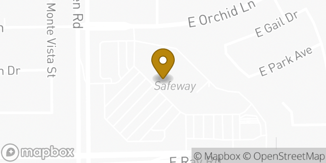 Map showing the location of Starbucks in Chandler, AZ 85225