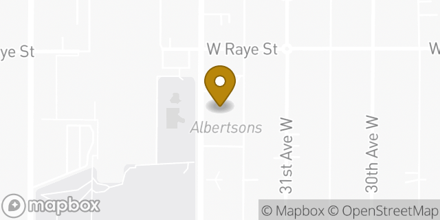 Map showing the location of Albertsons in Seattle, WA 98199
