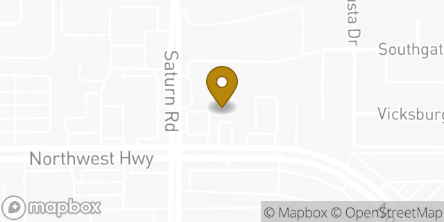 Map showing the location of KinderCare in Garland, TX 75041