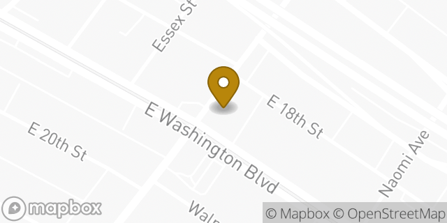 Map showing the location of 7-Eleven in Los Angeles, CA 90021