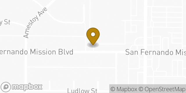 Map showing the location of Starbucks in Granada Hills, CA 91344