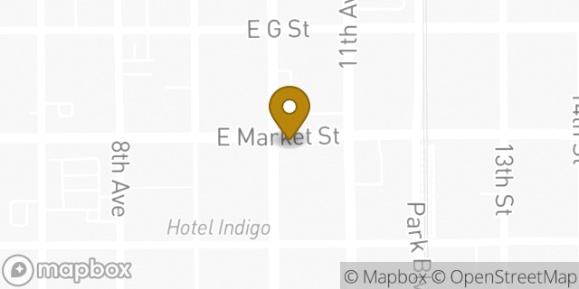 Map showing the location of Starbucks in San Diego, CA 92101