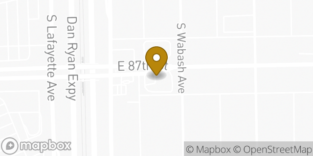 Map showing the location of McDonald's in Chicago, IL 60619