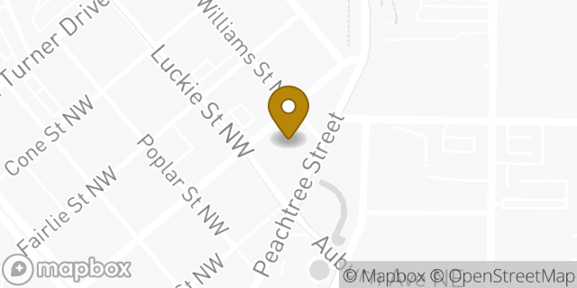 Map showing the location of Starbucks in Atlanta, GA 30303