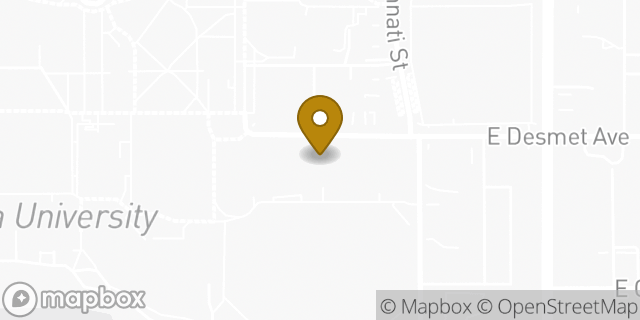 Map showing the location of Starbucks in Spokane, WA 99202