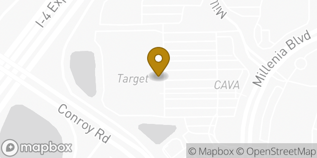 Map showing the location of Starbucks in Orlando, FL 32839
