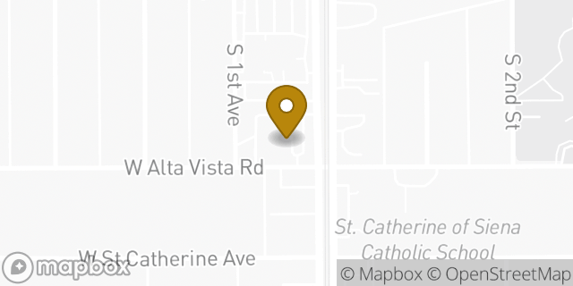 Map showing the location of Chase Bank in Phoenix, AZ 85042