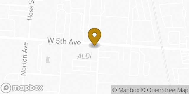 Map showing the location of Aldi in Columbus, OH 43212