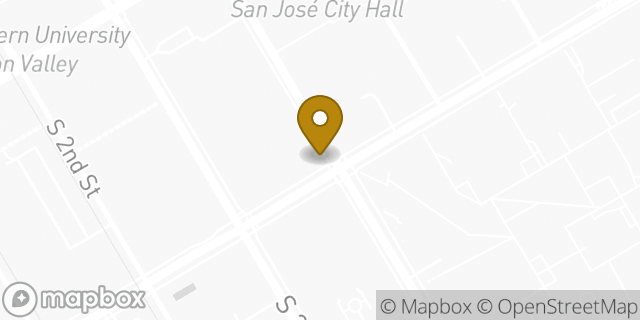 Map showing the location of Bank of America in San Jose, CA 95112