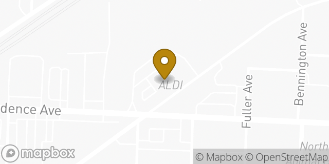 Map showing the location of Aldi in Kansas City, MO 64125