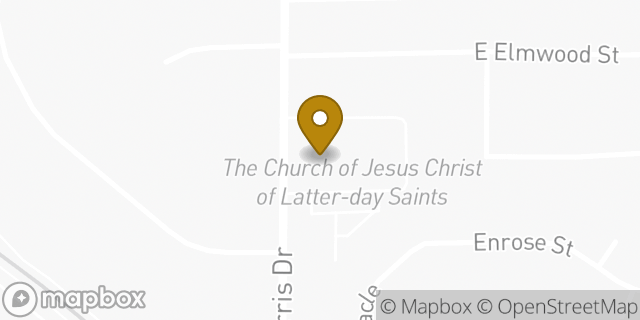 Map showing the location of The Church of Jesus Christ of Latter-day Saints in Mesa, AZ 85203