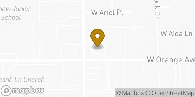 Map showing the location of Amazon Locker - Subba in Anaheim, CA 92804