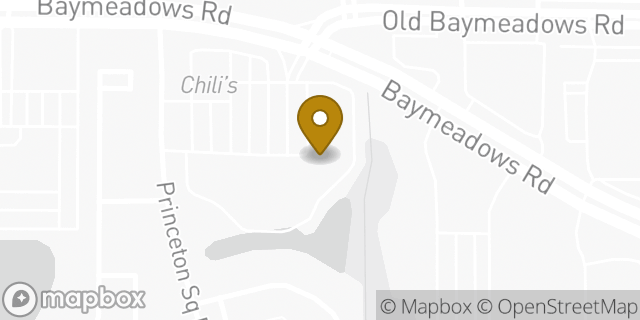 Map showing the location of Budget Car Rental in Jacksonville, FL 32256