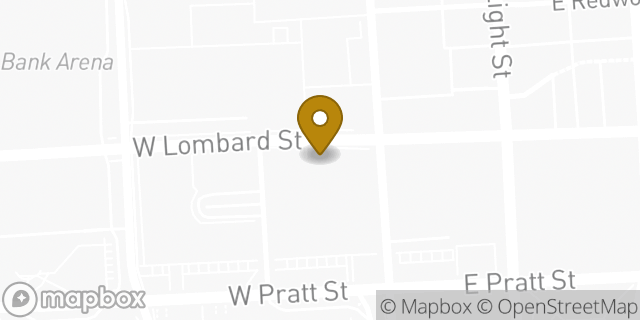 Map showing the location of Planet Fitness in Baltimore, MD 21201
