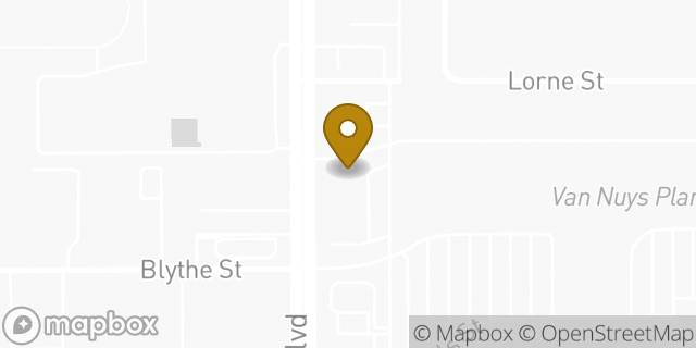Map showing the location of Chase Bank in Los Angeles, CA 91402