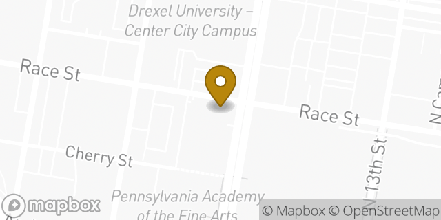 Map showing the location of Amazon Locker - Penn in Philadelphia, PA 19102